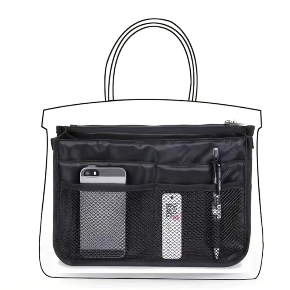 Bag Organizer Insert, Travel Storage, Makeup Multi Pocket Multifunction 🆕 - Picture 4 of 14